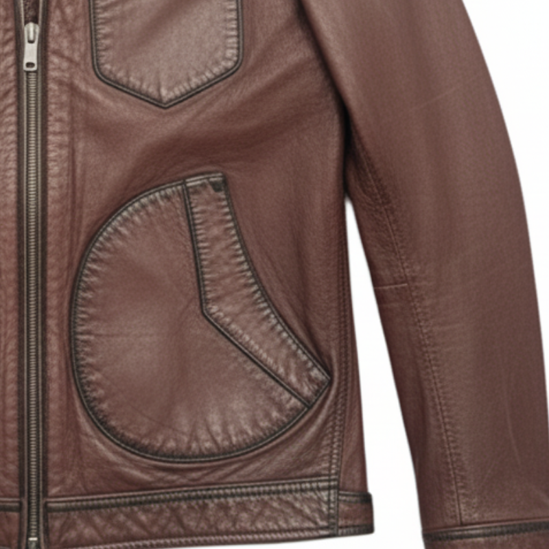 Italian Midnight Retro Utility Rider Jacket