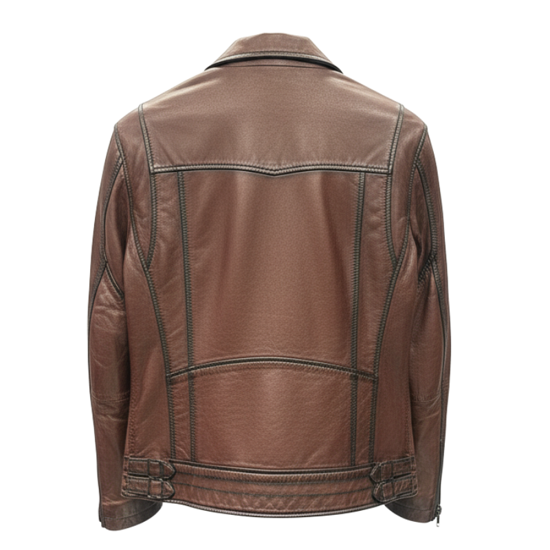 Italian Midnight Retro Utility Rider Jacket