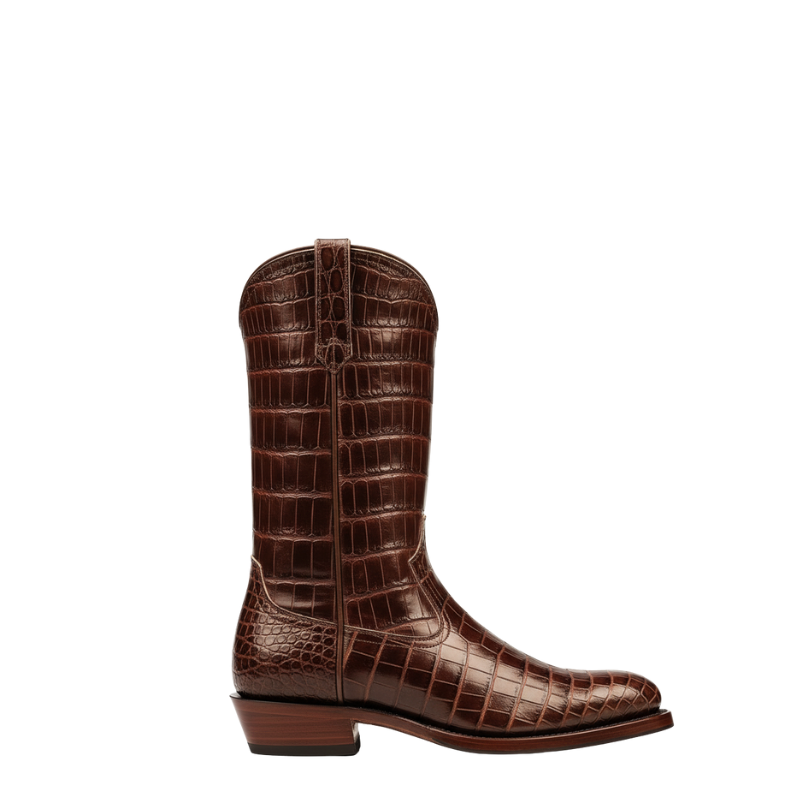 Croc Embossed Western Cowboy Boots