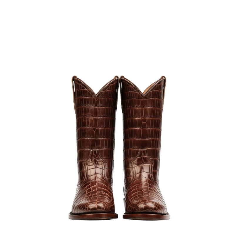 Croc Embossed Western Cowboy Boots