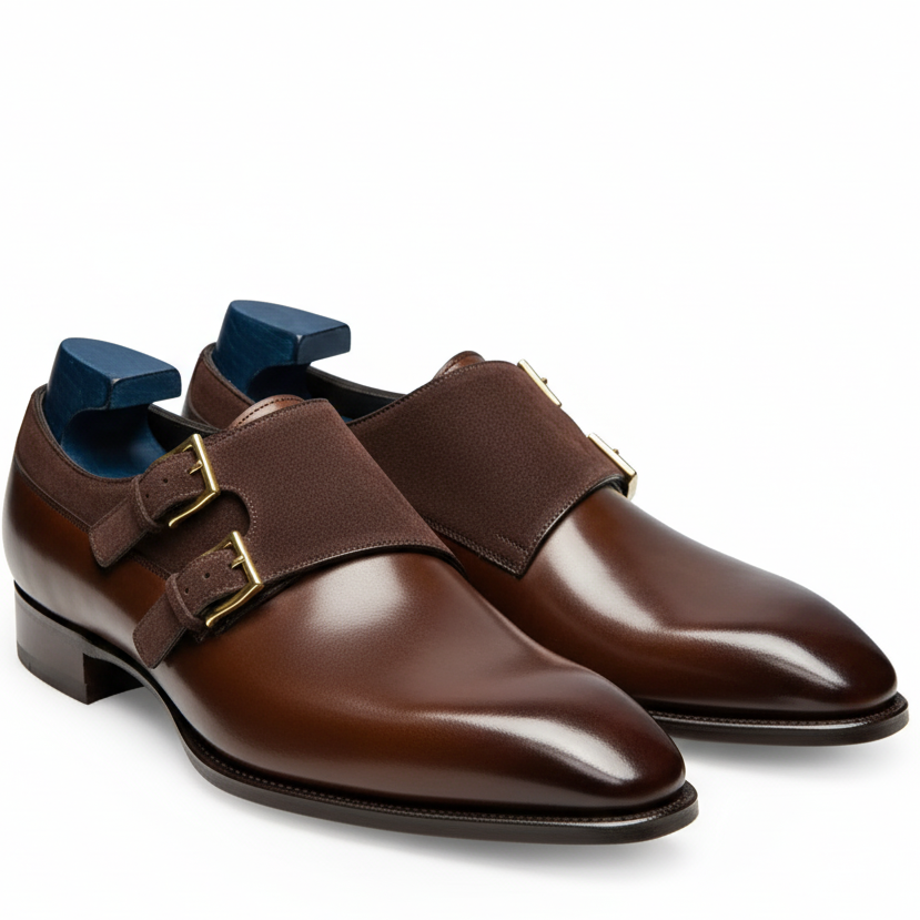 Cocoa Double Monk Straps Shoes