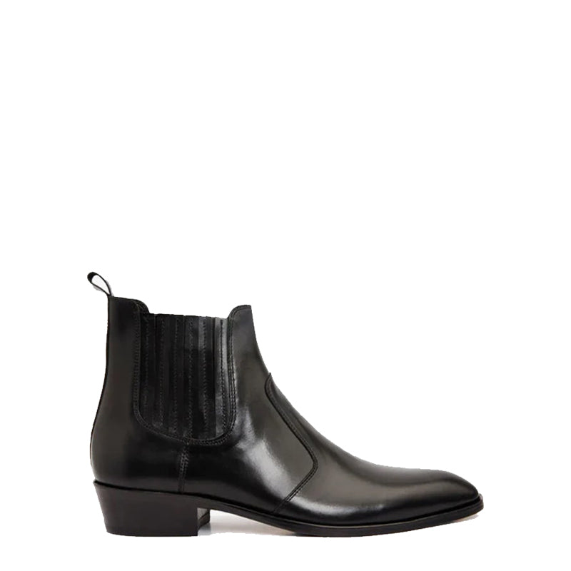 Black Suede Leather Men s Ankle Boot