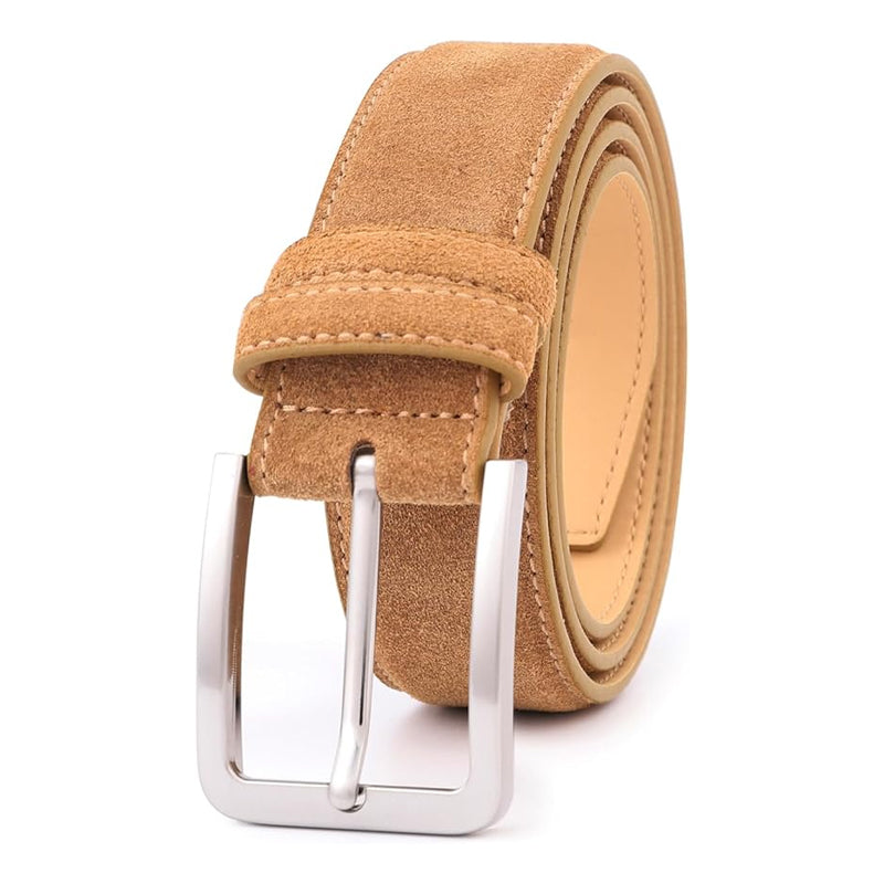 Classic Suede Leather Olive Green Belt