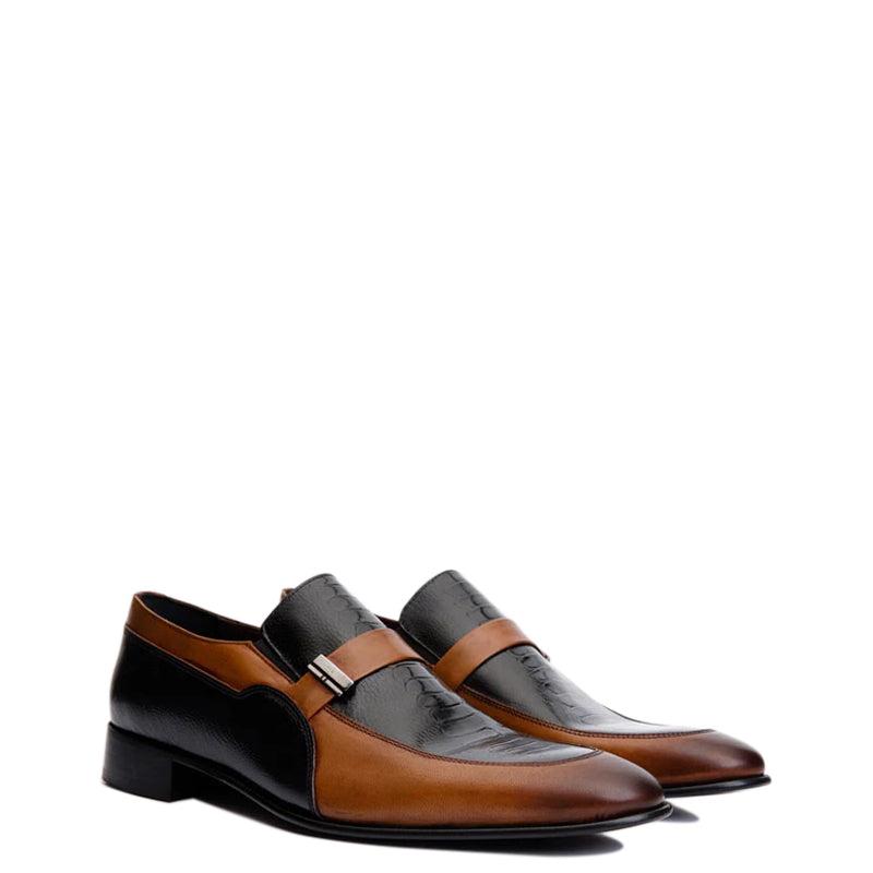 Dark Brown Leather Bit Loafer Shoe