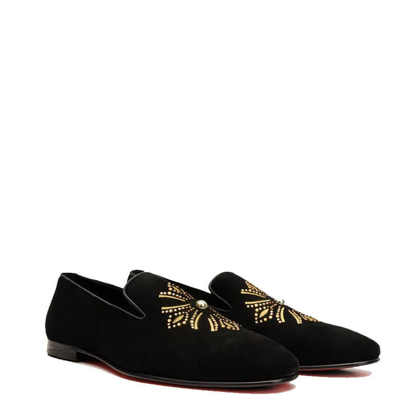 Blue Suede Slip on Loafer Men Shoe