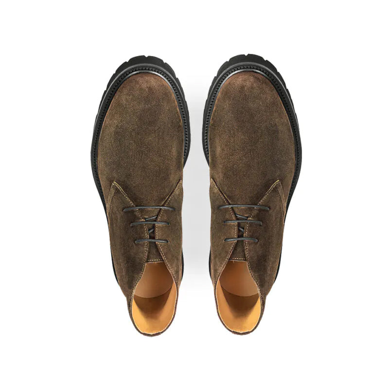 Luxury Suede Desert Leather Chukkas Boot Blue