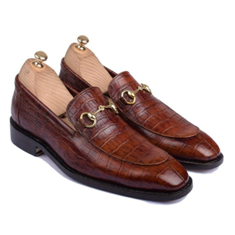 Embossed Leather Penny Loafer hover image