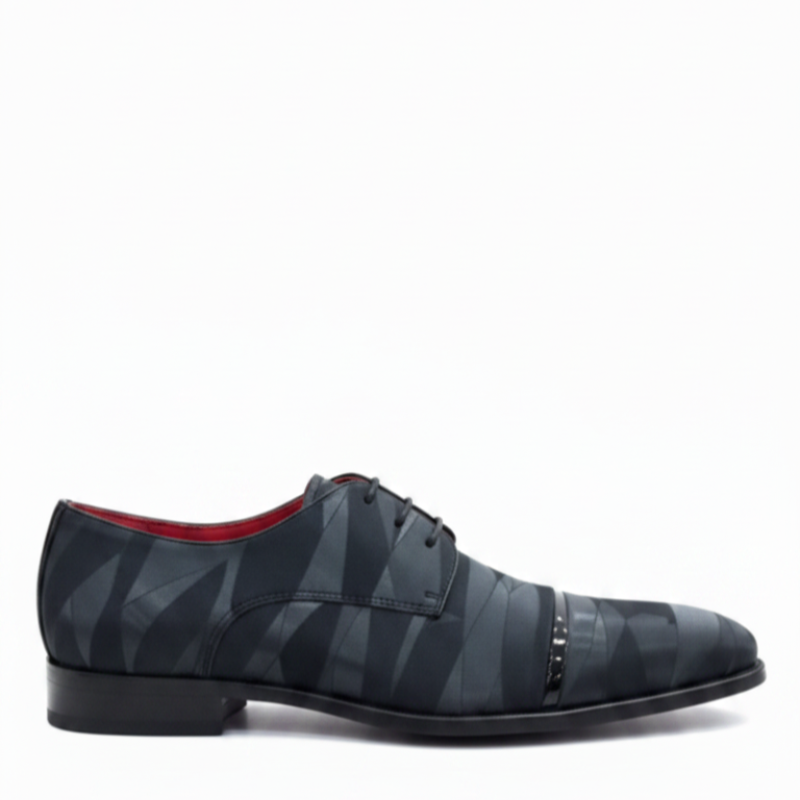 Italian Elegance Geometric Pattern Oxford Shoes