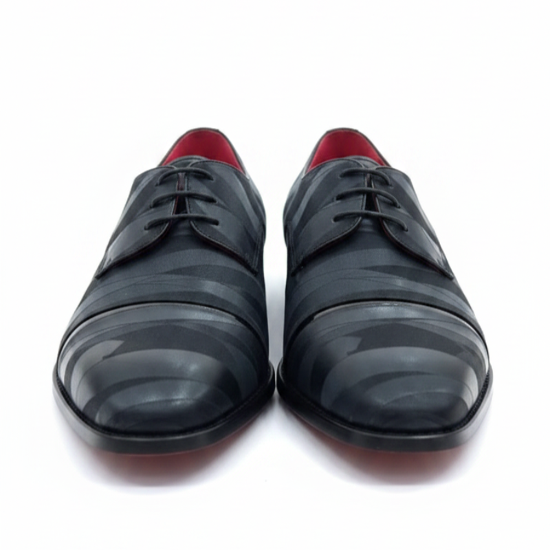 Italian Elegance Geometric Pattern Oxford Shoes