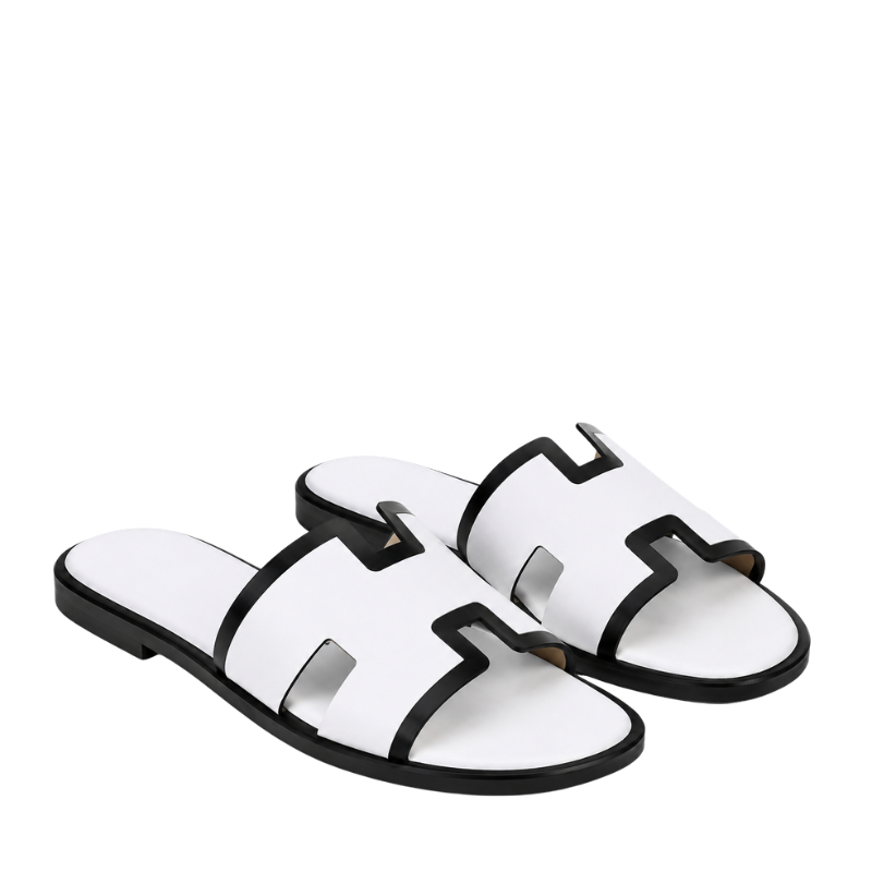 Italian Trim H Cut Leather Luxe Slipper