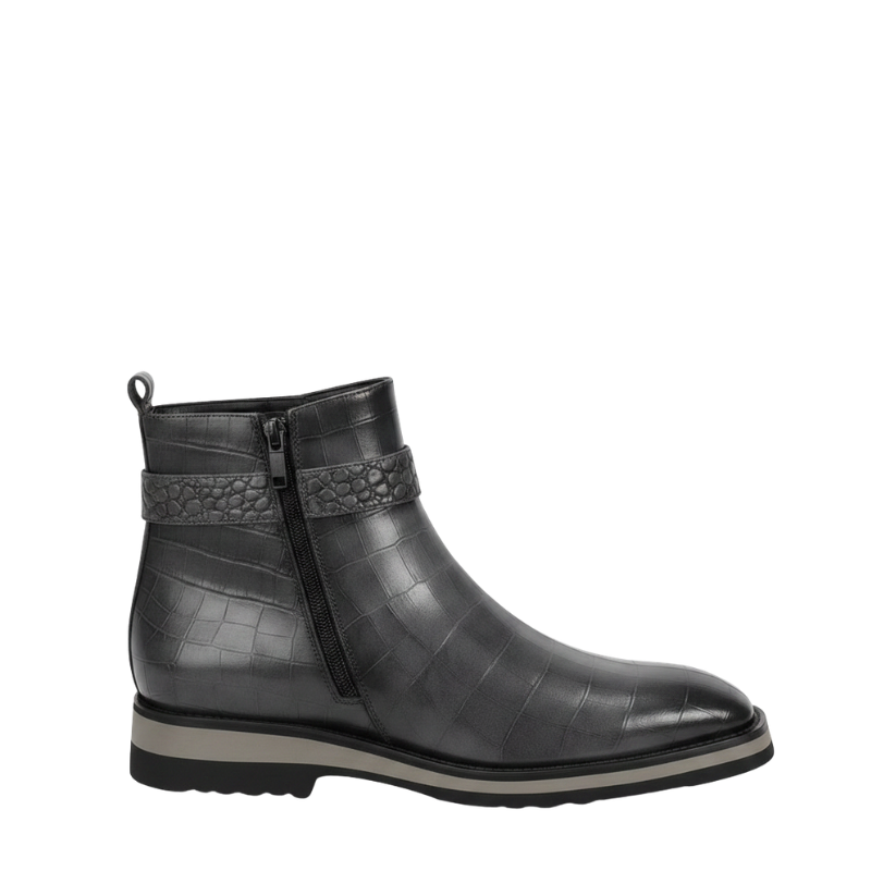 Italian Aristo Croc Texture Ankle Boots