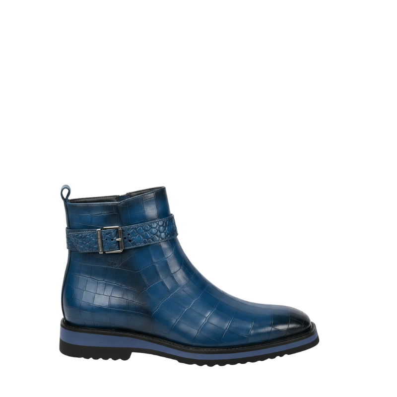 Italian Aristo Croc Texture Ankle Boots
