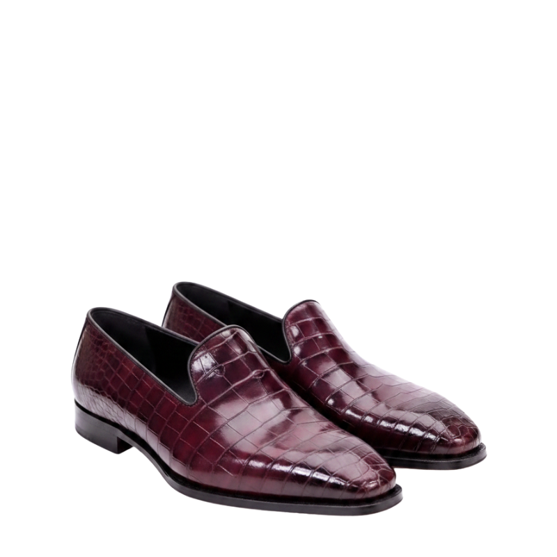 Italian Artisan Crocodile Elegance Loafers