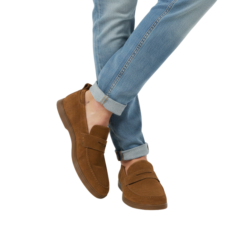 Italian Craft Elegance  in Suede Loafer