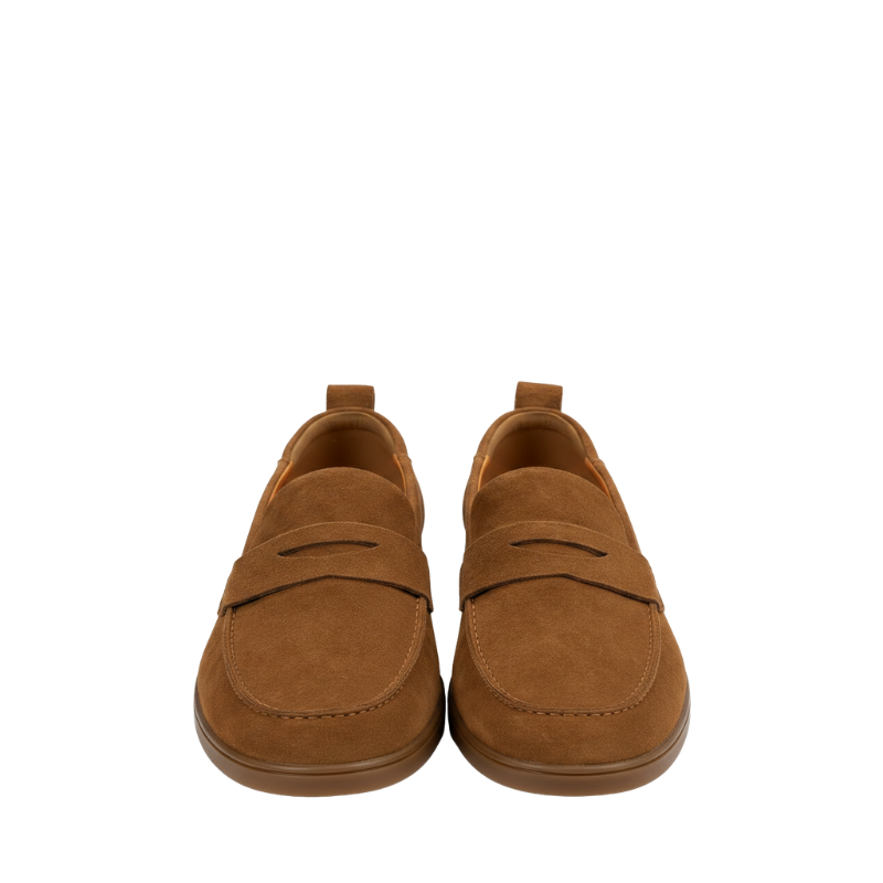 Italian Craft Elegance  in Suede Loafer