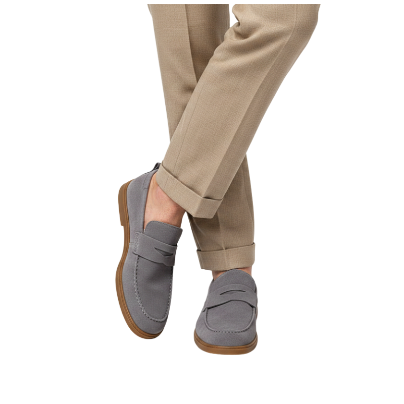 Italian Craft Elegance  in Suede Loafer