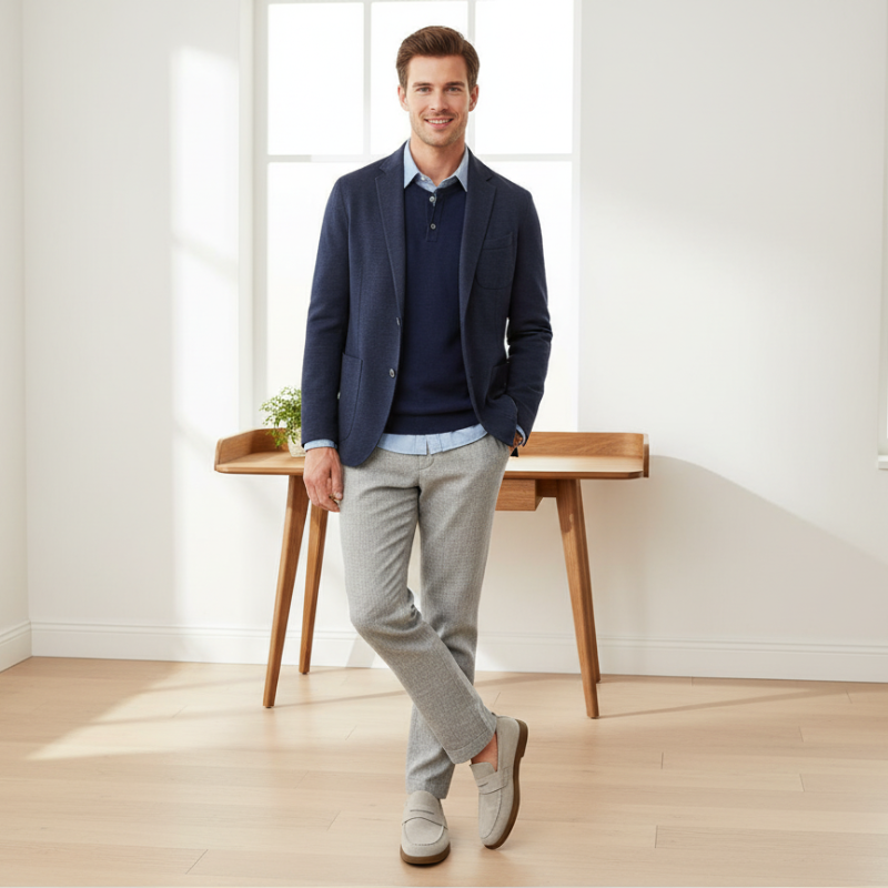 Italian Craft Elegance  in Suede Loafer