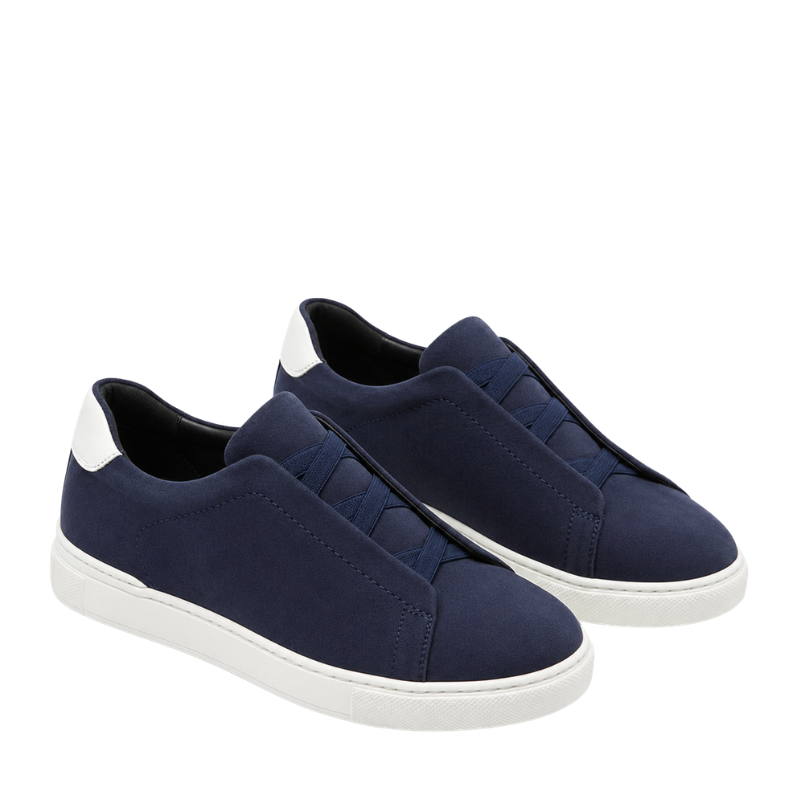 Italian Craft Smooth Finish Slip-on Prime Suede Triple Stitch Sneakers