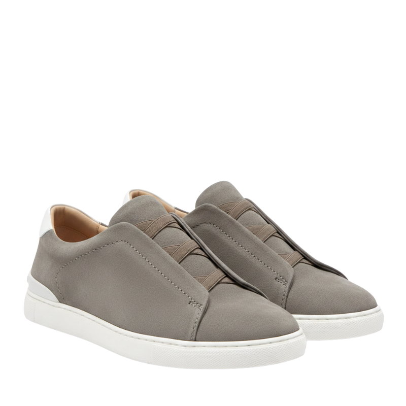 Italian Craft Smooth Finish Slip-on Prime Suede Triple Stitch Sneakers
