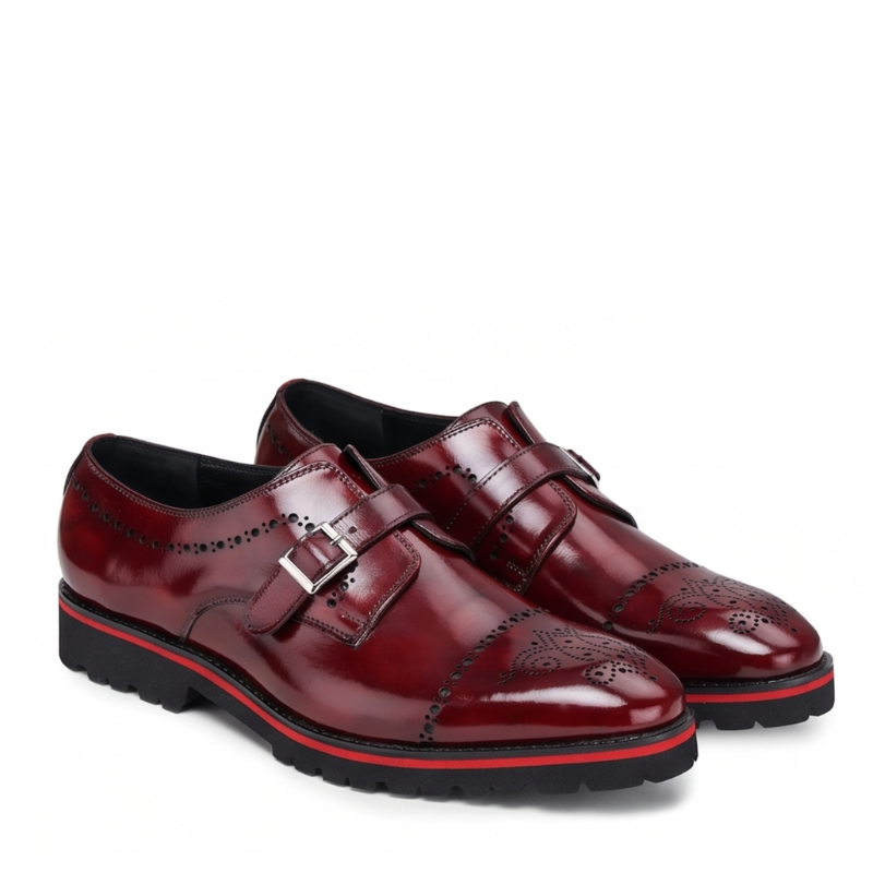Italian Crafted Wingtip Brogue Single Monk Strap