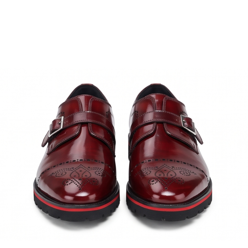 Italian Crafted Wingtip Brogue Single Monk Strap