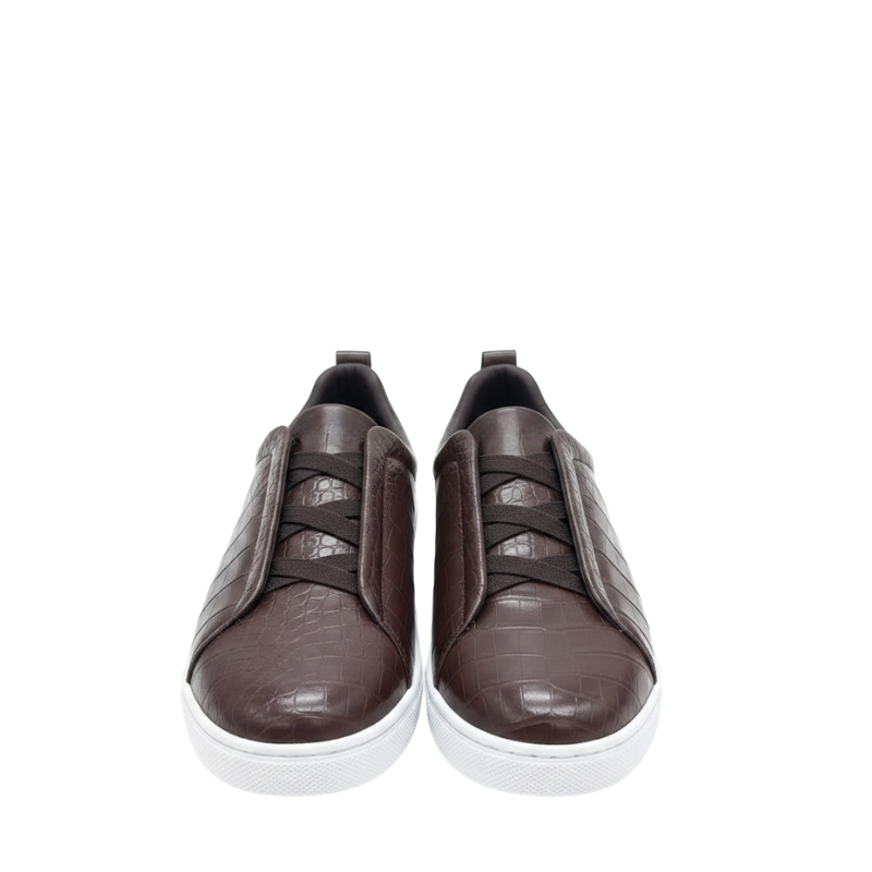 Italian Croco Luxe Slip-On Triple Stitch Sneakers