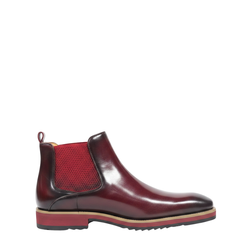 Italian Rouge Polished Chelsea Boots