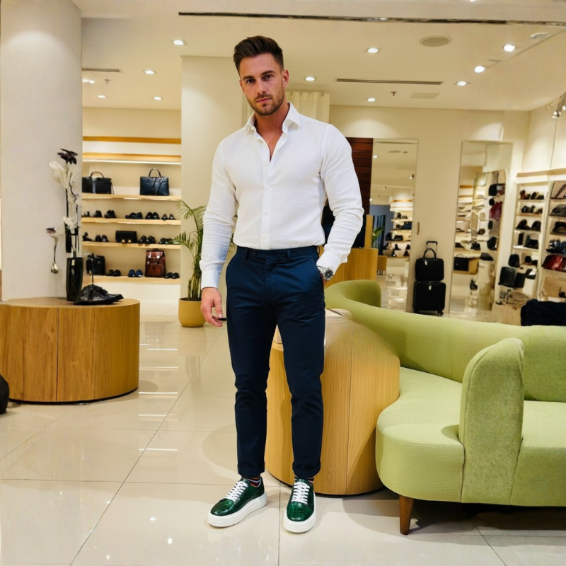 Italian Sculpted Moss Enigma Elite Sneakers