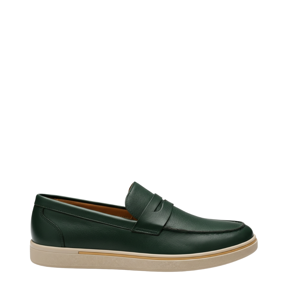 Italian Smooth Penny Loafer with Minimalist Sole Perfection