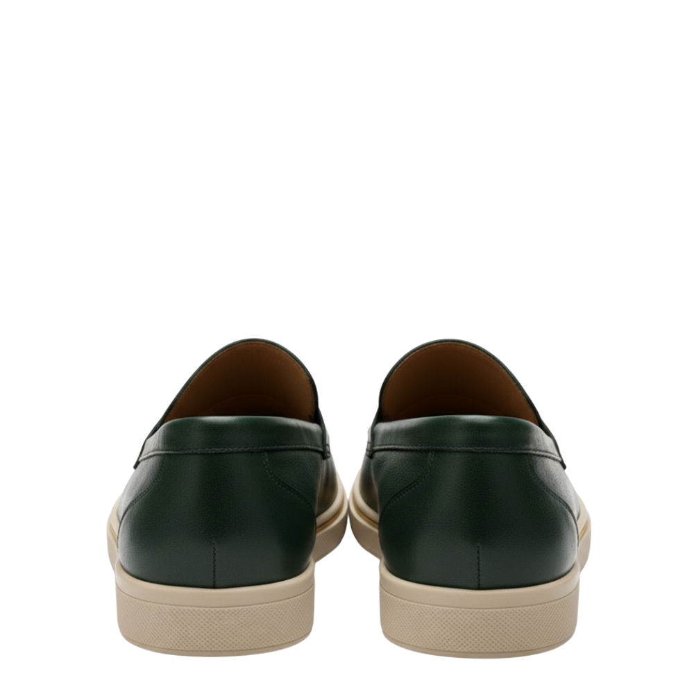 Italian Smooth Penny Loafer with Minimalist Sole Perfection