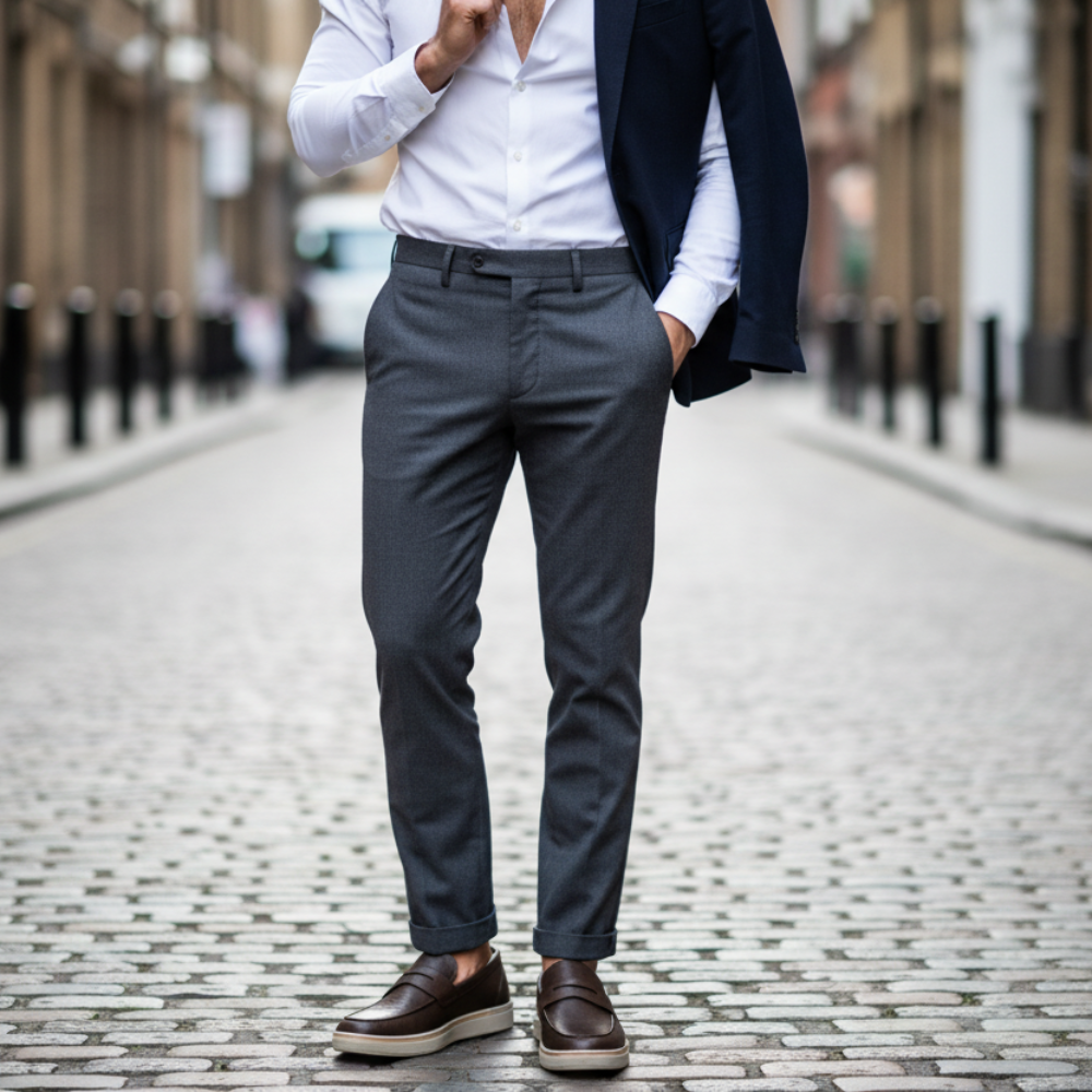 Italian Smooth Penny Loafer with Minimalist Sole Perfection