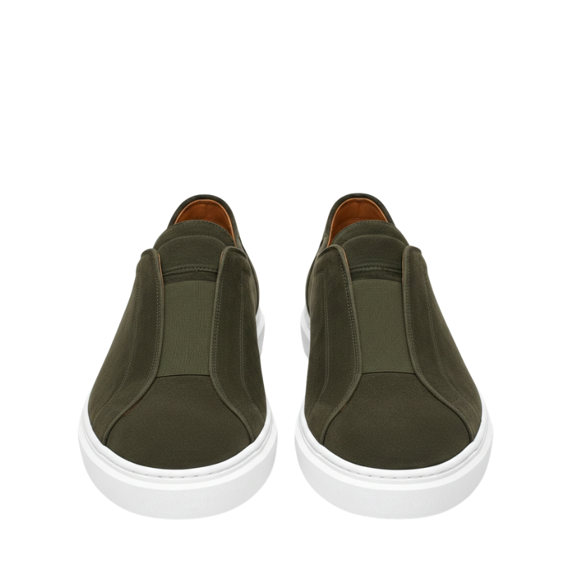 Italian Suede Masterpiece Elastic Stitch Sneakers