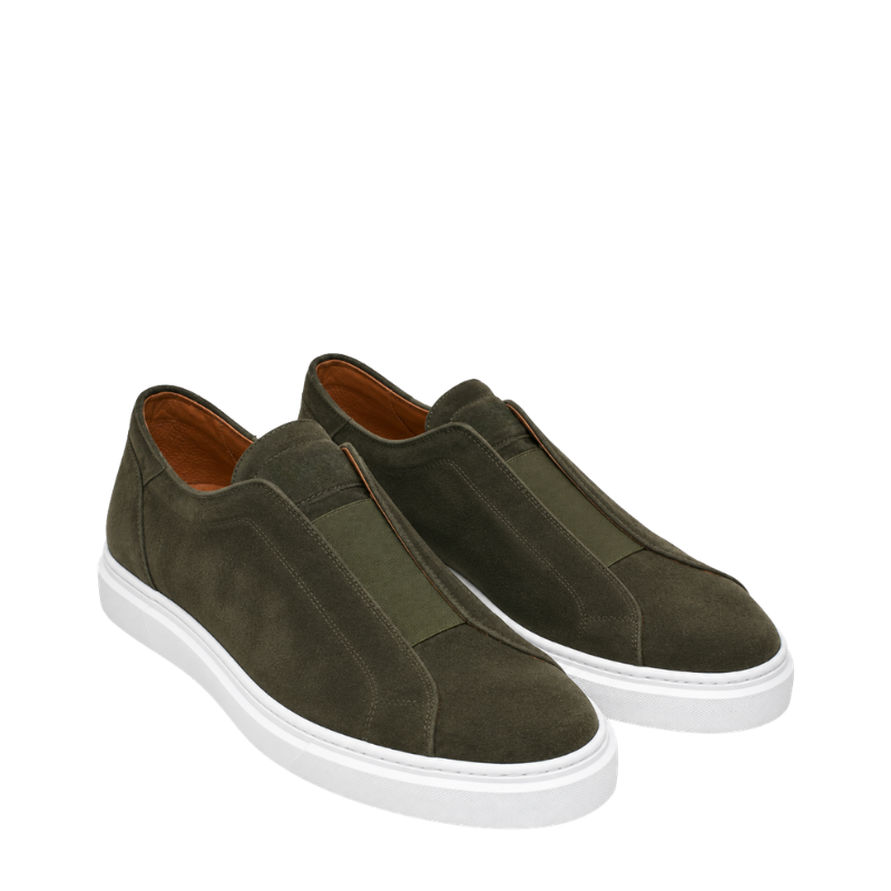 Italian Suede Masterpiece Elastic Stitch Sneakers