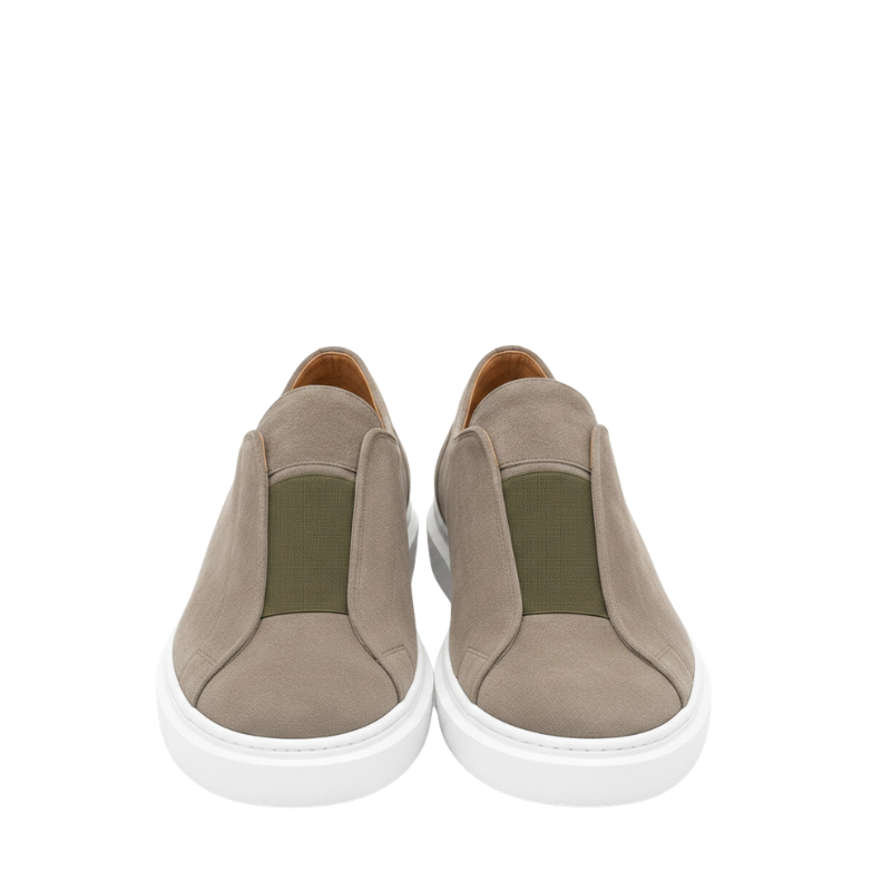 Italian Suede Masterpiece Elastic Stitch Sneakers