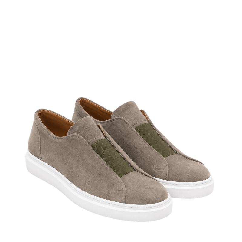 Italian Suede Masterpiece Elastic Stitch Sneakers