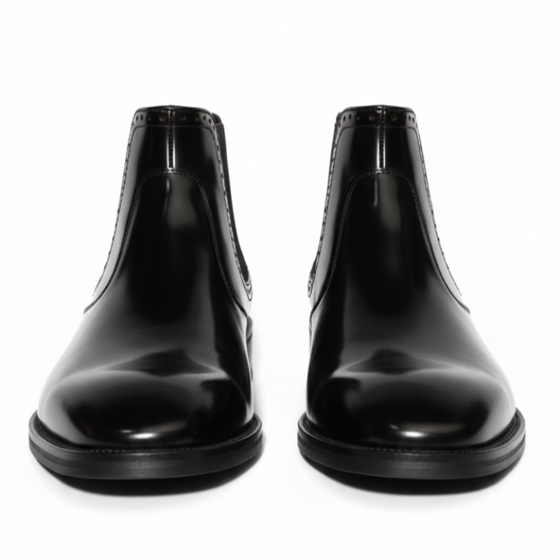 Italian Velmoro Gloss Chelsea Boots