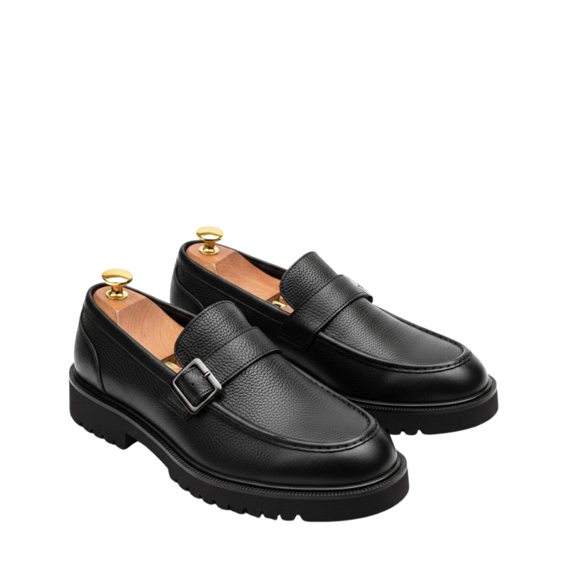 James Classic Monk Loafers with Rugged Sole