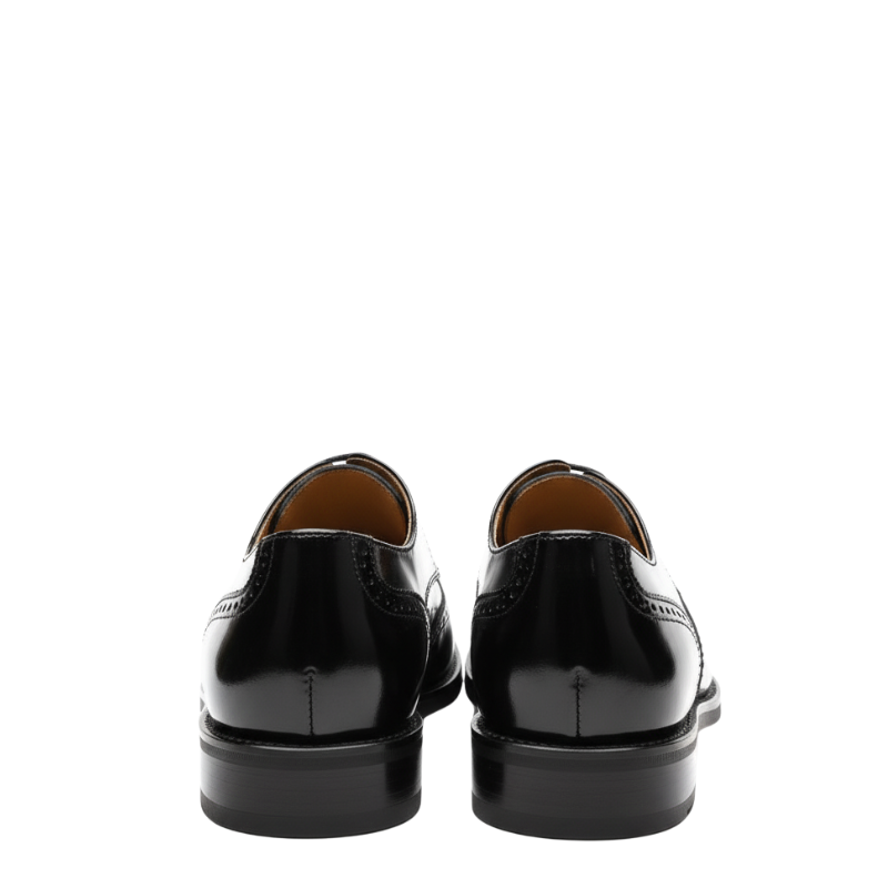 Leopard Accent Patent Oxford Shoes