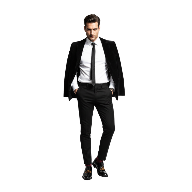 Leopard Accent Patent Oxford Shoes