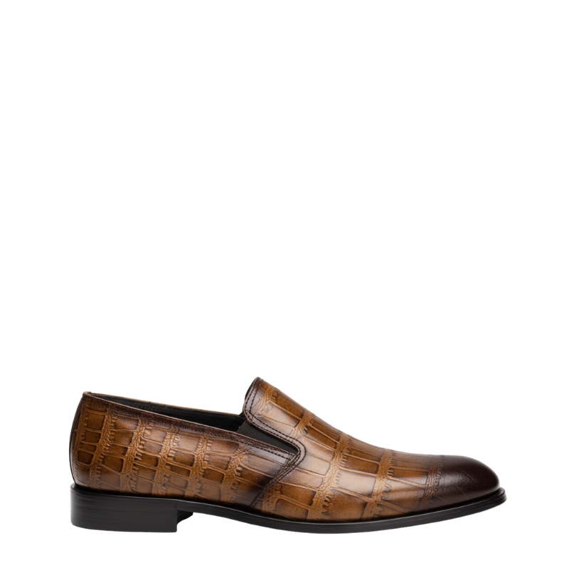 Lorenzo Croc Texture Slip-On Loafers