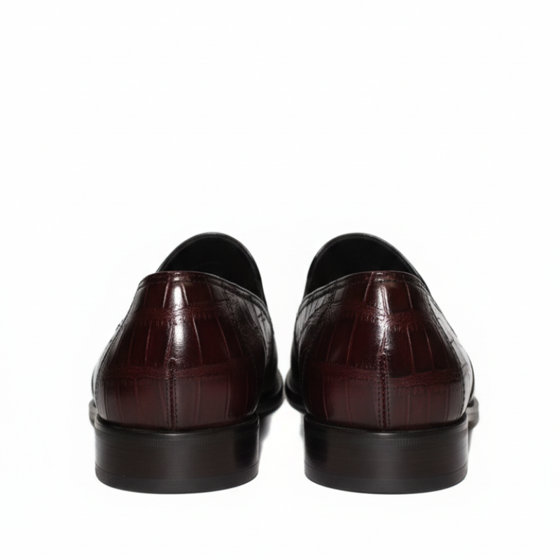 Lorenzo Croc Texture Slip-On Loafers