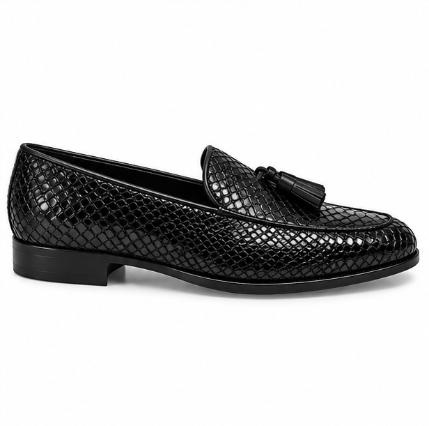 Lucerno Croc-Embossed Tassel Loafers