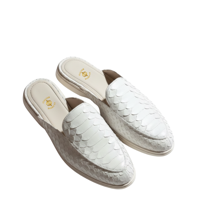 Luxe Pattern Elegance Italian Mule Crafted Perfection