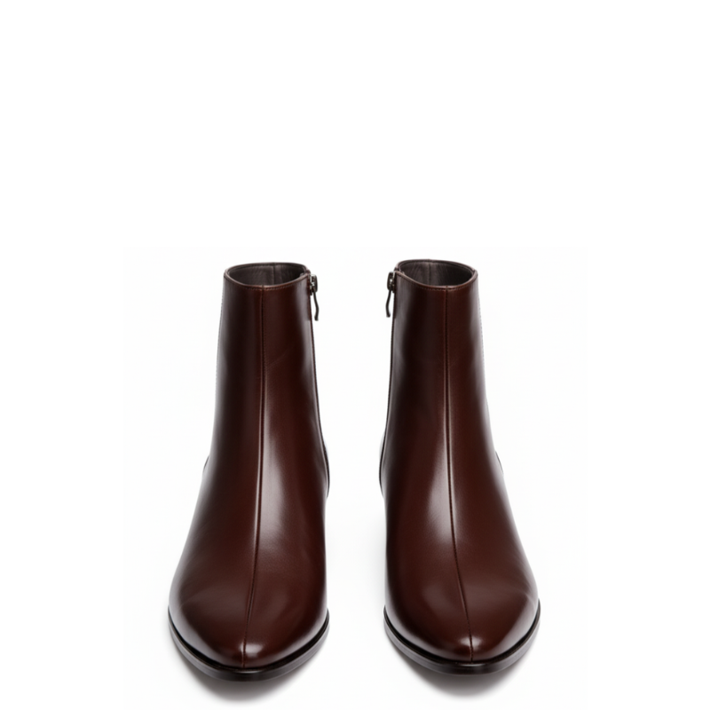 Luxe Italian Sleek Zip Sleek Ankle Boots