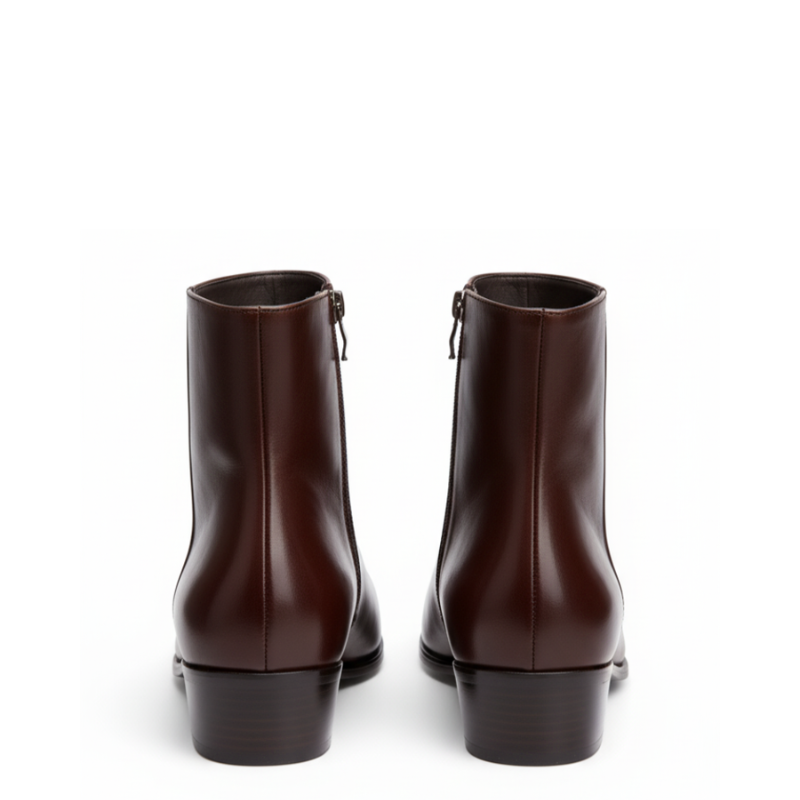 Luxe Italian Sleek Zip Sleek Ankle Boots