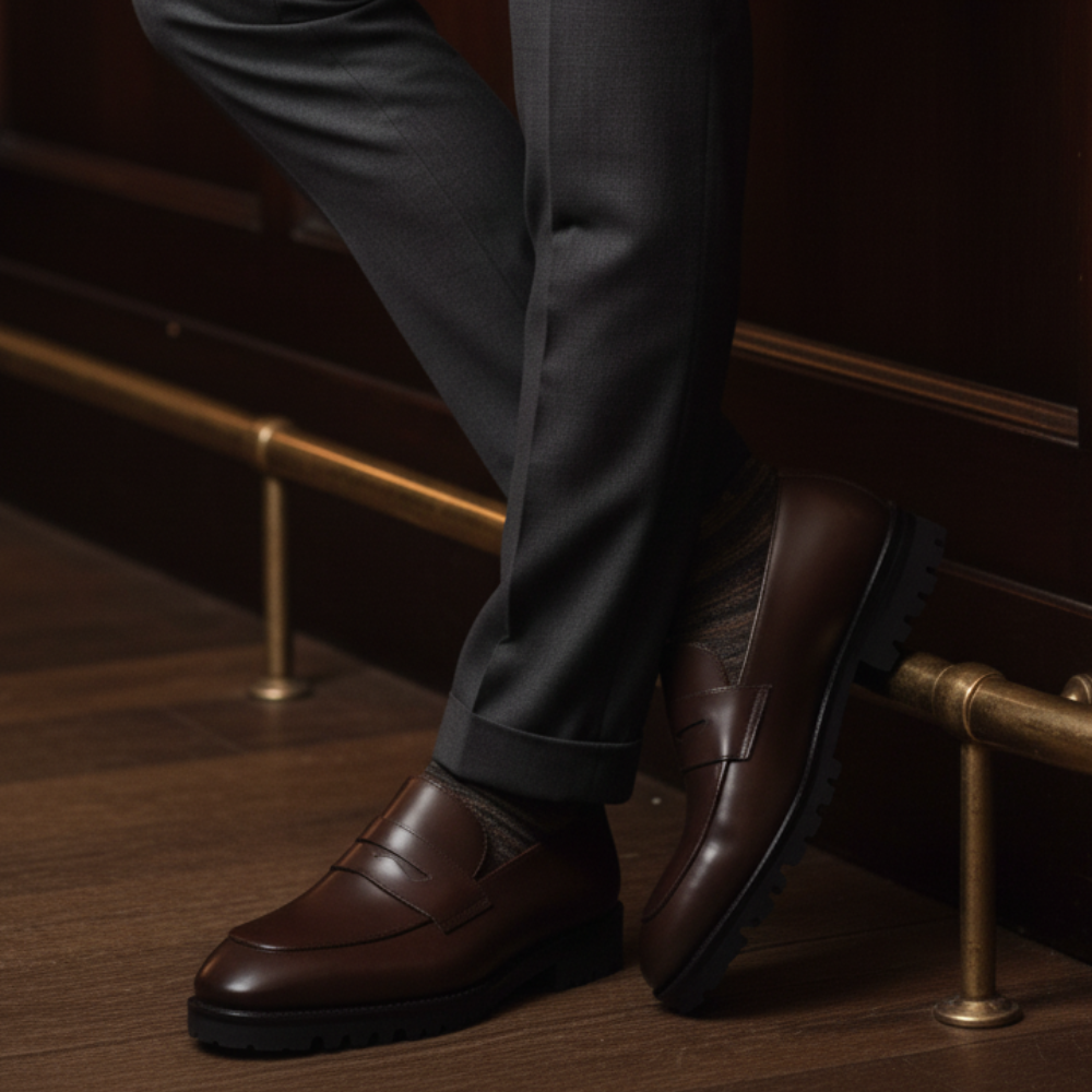 Luxurious Penny Strap Loafers In Elegant Touch