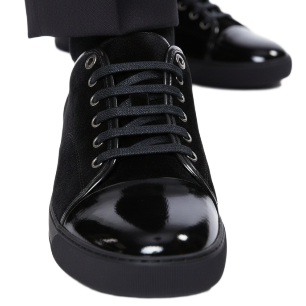 Luxury Blended Gloss Lace Sneakers