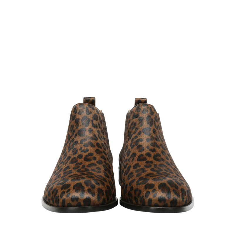 Luxury Leopard Print Chelsea Boots