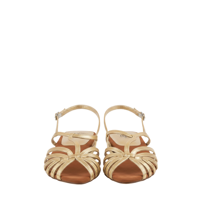 Luxury Metallic Strappy Flat Sandals