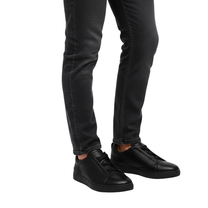 Luxury Midnight Triple Stitch Slip-On Sneaker